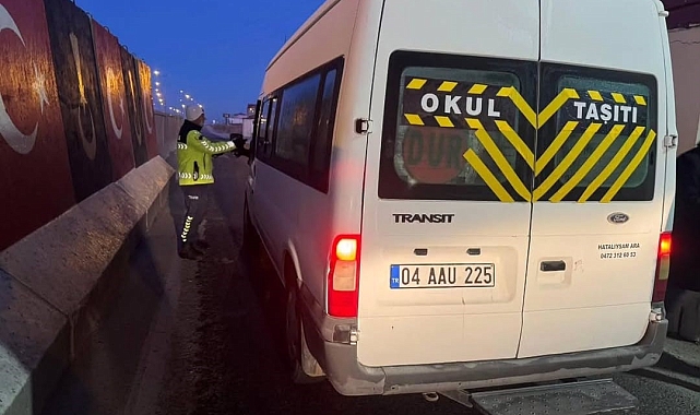 Doğubayazıt&#039;ta Öğrenci Güvenliği İçin Servis Araçları Denetlendi