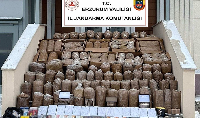 Erzurum&#039;da Büyük Kaçak Tütün Operasyonu: 1 Tonun Üzerinde Tütün Ele Geçirildi