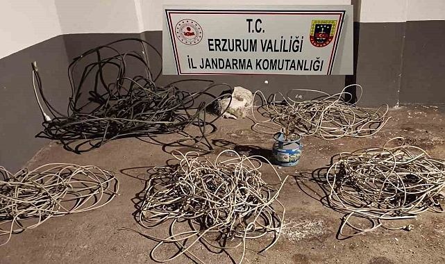 Erzurum&#039;da Kablo Hırsızlığına Baskın: 2 Şüpheli Tutuklandı