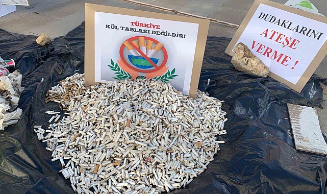 Karaman&#039;da düzenlenen etkinlikte 1 metrekare alandan toplanan izmarit sayısı şaşırttı