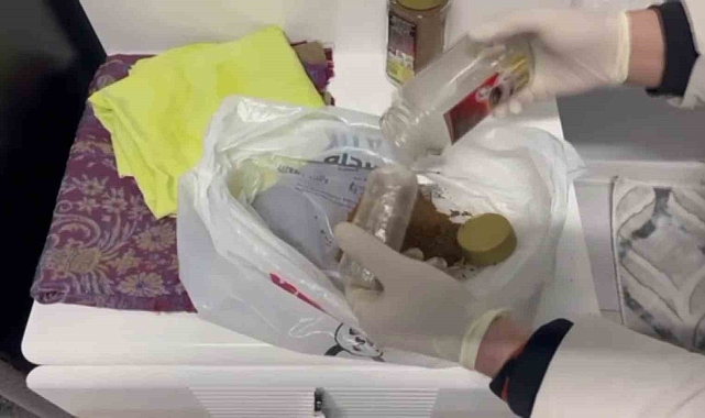 Kavanozdan reçine esrar çıktı