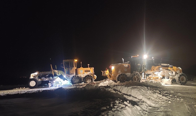 Kırsalda karla mücadelesi sürüyor