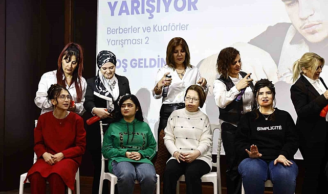 Kuaförler, engelliler için yarıştı