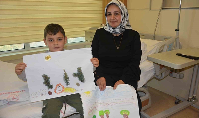 Tedavi gördüğü hastanede resim yeteneği keşfedildi