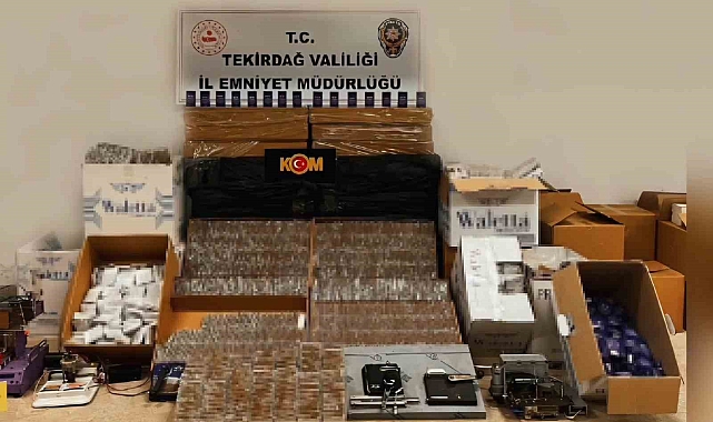 Tekirdağ&#039;da kaçak makaron operasyonu