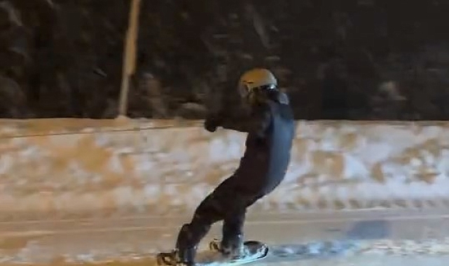 Uludağ&#039;da Kış Eğlencesi Zirvede: Çılgın Snowboard ve Kurtarma Operasyonu