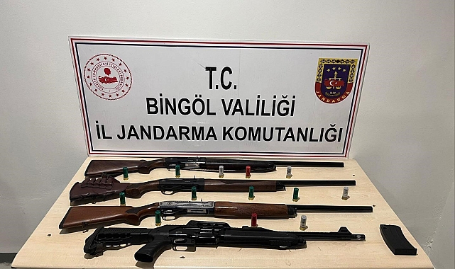 Bingöl&#039;de 4 adet av tüfeği ele geçirildi