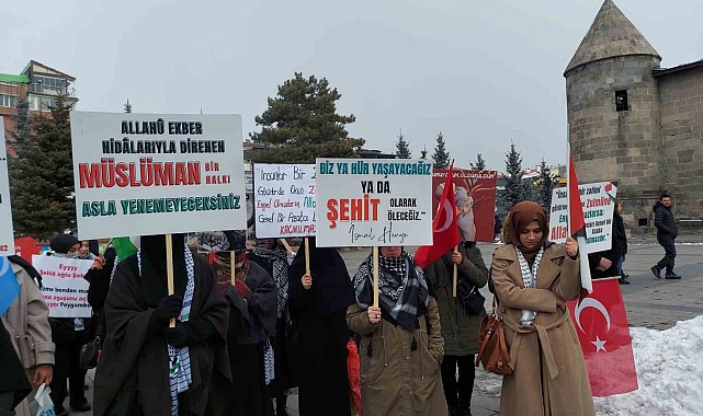 Erzurum&#039;da 63. Hafta: Gazze Zaferi İçin Sessiz Yürüyüş