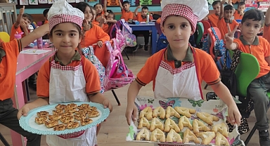 Iğdır'da Öğrenciler, Harfleri Kurabiye yaparak öğreniyor