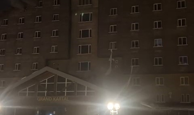 Kartalkaya&#039;da Dehşet Veren Kaçış: Çarşafla Pencereden Atlama Anı Kamera&#039;ya Yansıdı