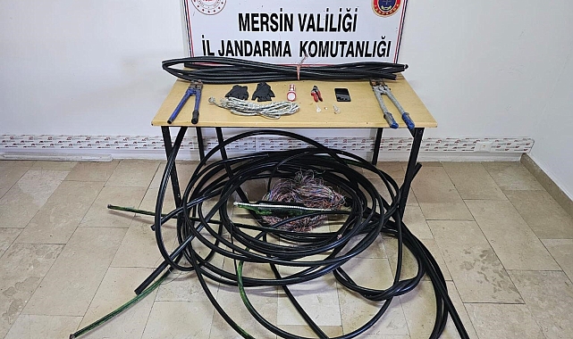 Mersin&#039;de Kablo Hırsızları Yakalandı: 2 Tutuklama
