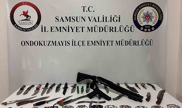 Samsun&#039;da Silahlı Baskın ve Büyük Miktarda Silaha El Konulması