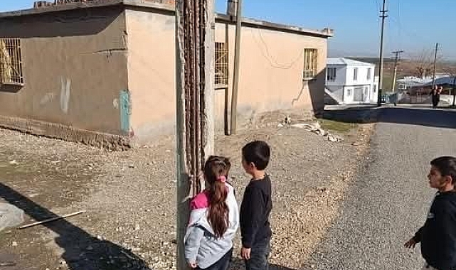 Silvan&#039;da Tehlike Sinyal Veren Elektrik Direği!