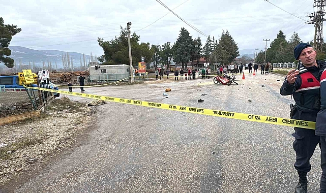 Süt toplama aracının çarptığı sepetli motosikletteki kadın öldü, kocası ağır yaralandı