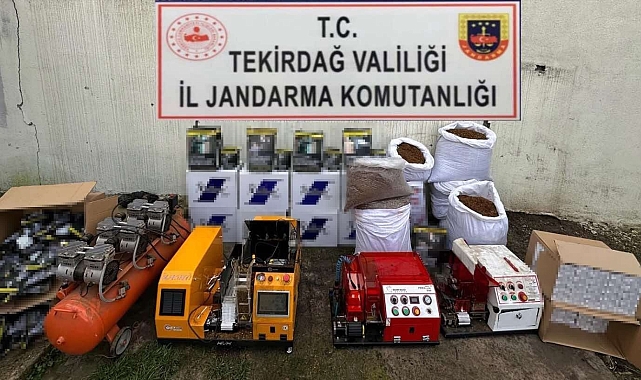 Tekirdağ&#039;da Büyük Kaçak Tütün Operasyonu: 550 Bin TL Değerinde Malzeme Ele Geçirildi