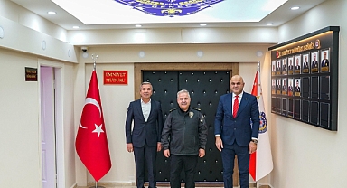 Tuzluca ve Hoşhaber Belediye Başkanları İl Emniyet Müdürünü Ziyaret Etti