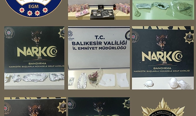 Balıkesir&#039;de Uyuşturucu Operasyonu: 10 Gözaltı