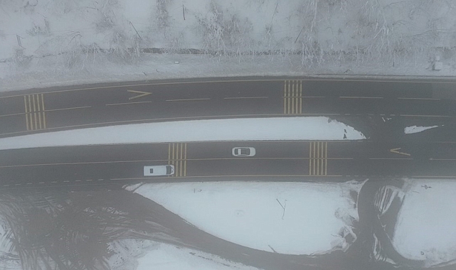 Bolu dağında sis ve kar etkili oluyor