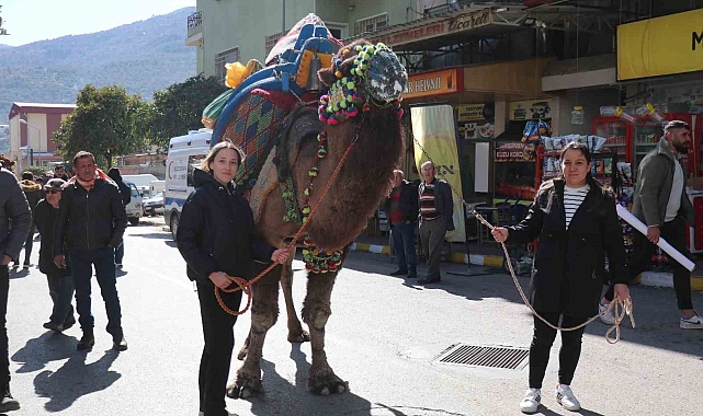 Bozdoğan&#039;da 20. Geleneksel Deve Güreşi Festivali Kortej Yürüyüşüyle Başladı