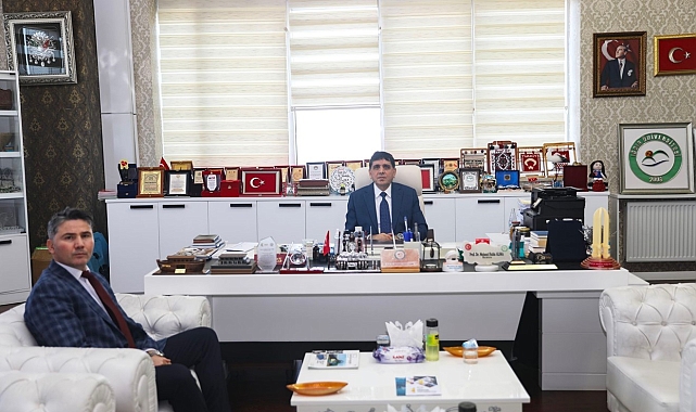 Iğdır Meteoroloji Bölge Müdür Yardımcısı Zekeriya Domaç&#039;tan Rektör Alma&#039;ya veda ziyareti