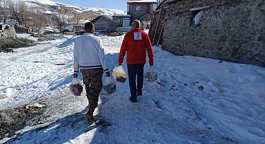 Kızılay Ağrı Şubesi'nden Örnek Çalışma: Soğuk Havaya Rağmen İhtiyaç Sahiplerine Yardım Eli Uzatılıyor