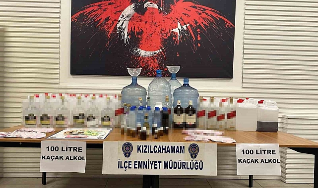 Kızılcahamam&#039;da Kaçak Alkol Operasyonu: 2 Gözaltı
