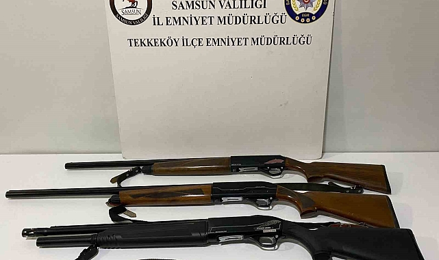 Samsun&#039;da Tersane Alanında Ruhsatsız Tüfek Operasyonu: 3 Kişi Yakalandı