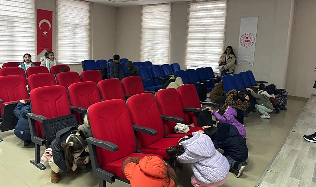 Şuşa Anaokulu Öğrencileri 112&#039;yi Ziyaret Etti, Afet Eğitimi Aldı