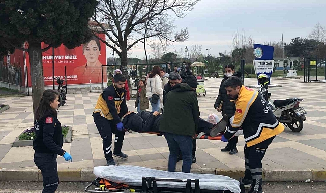 Yaşlı adam yolcu minibüsünden inerken düşüp yaralandı