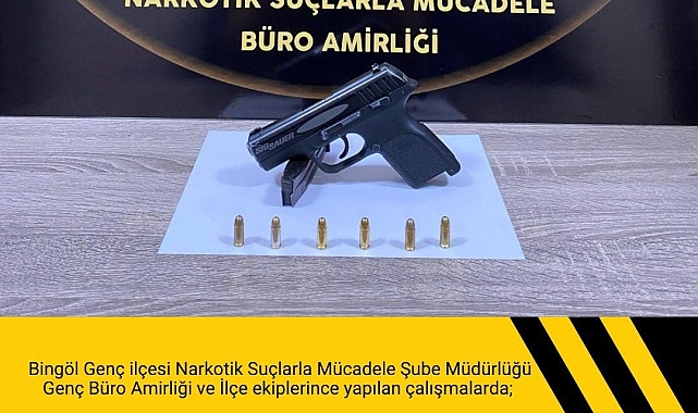Bingöl&#039;de ruhsatsız tabanca ele geçirildi