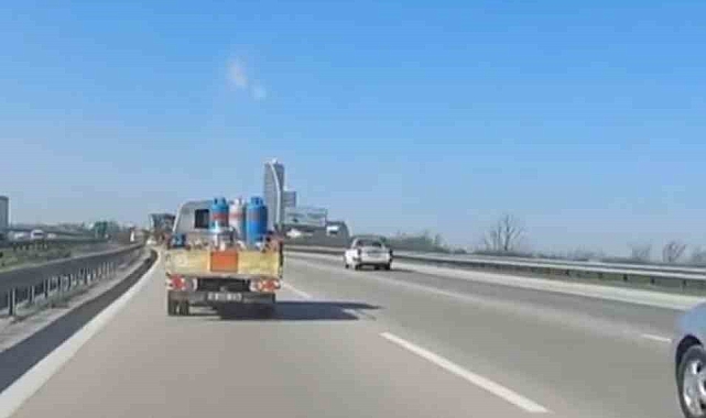 Bursa&#039;da Tüp Kamyonunun Lastiği Patladı: Facia Kıl Payı Atlatıldı