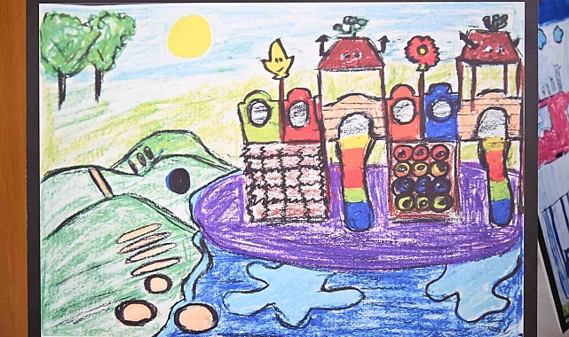 Çocuklar hayallerindeki parkı resmetti