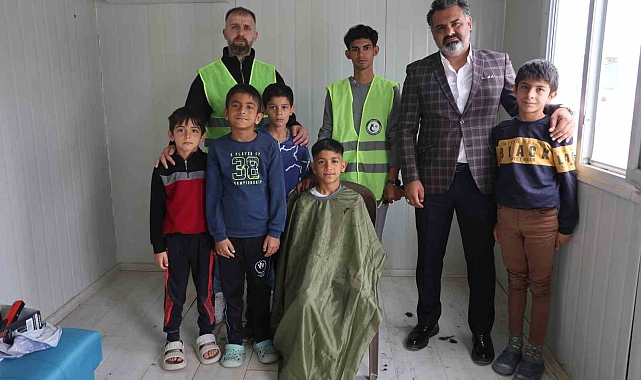 Hasta ve engelli afetzedelere ücretsiz bayram tıraşı