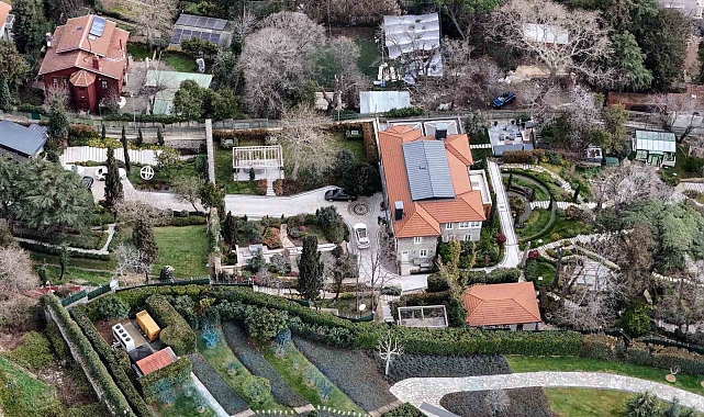 İBB Başkanı Ekrem İmamoğlu&#039;nun gözaltına alındığı evindeki hareketlilik havadan görüntülendi