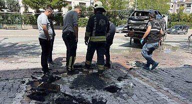 Açık bırakılan kablolar otomobili yaktı