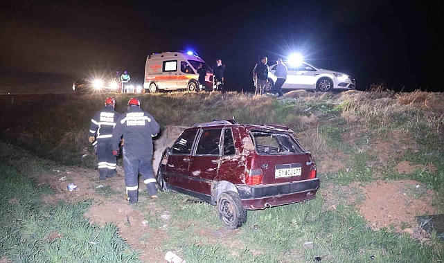 Aksaray&#039;da Alkollü Sürücü Kaza Yaptı: Şarampole Yuvarlandı