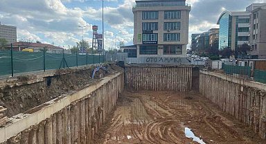 Çankaya'da Yağmur Sonrası İnşaat Alanında Korkutan Göçük