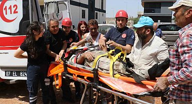 İnşaat işçisi villanın jeneratör odasına düşüp yaralandı