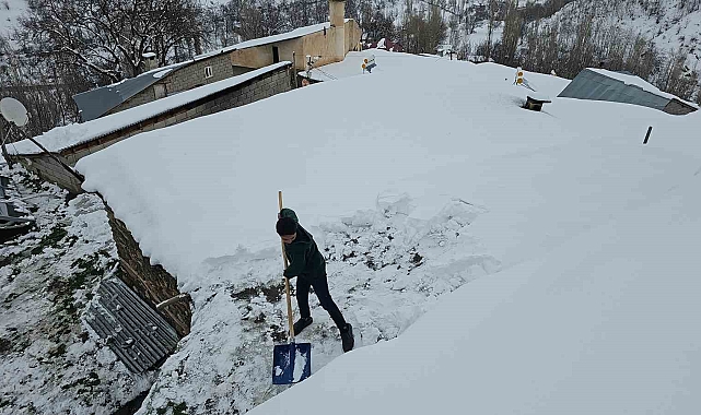 Van Bahçesaray&#039;da Nisan Ayında Kar Sürprizi