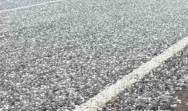 Doski Vadisi&#039;nde misket büyüklüğünde dolu yağdı