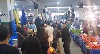 İzmit'te Pazarcılar Babayı Kızının Yanında Darp Etti