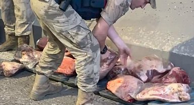 Jandarma 1 ton 700 kilo mühürsüz et ele geçirdi