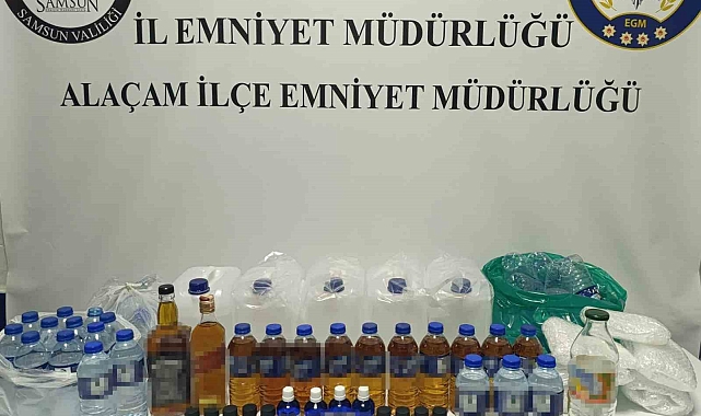 Samsun'da Sahte İçki Operasyonu: Etil Alkol ve Sahte İçki Ele Geçirildi