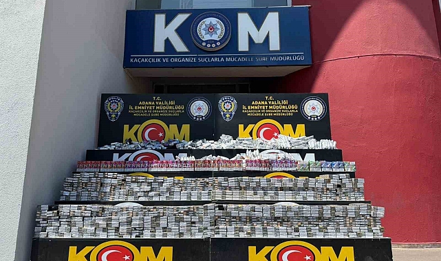 Adana&#039;da 1.1 Milyon TL Değerinde Kaçak Sigara Ele Geçirildi: 2 Tutuklama