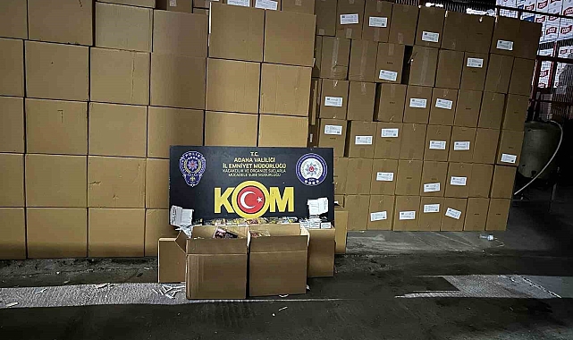Adana&#039;da 13 Milyon TL Değerinde Kaçak Makaron Ele Geçirildi