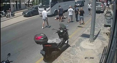Bodrum'da Feci Kaza: Yaşlı Adamın Yola Fırlaması Kameraya Yansıdı!