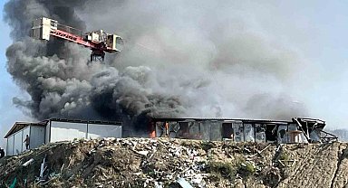 Hatay Defne'de Şantiye Yatakhanesinde Yangın