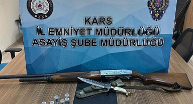 Kars'ta Asayiş Uygulamalarında Çok Sayıda Silah ve Mühimmat Ele Geçirildi