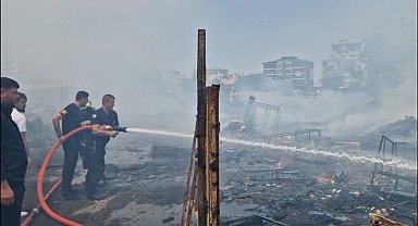 Konya'da metruk binada yangın paniği