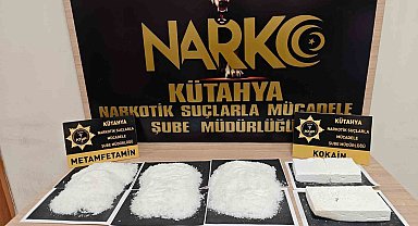 Kütahya'da Büyük Uyuşturucu Operasyonu: Metamfetamin ve Kokain Ele Geçirildi